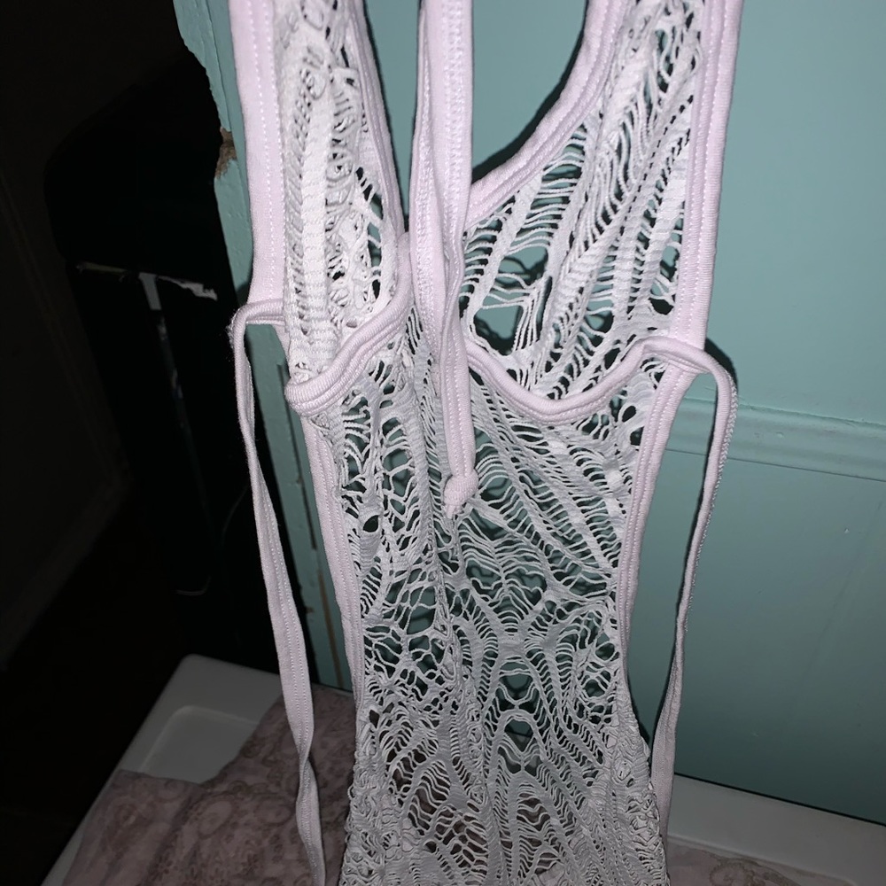 White AM/PM swim suit cover one piece